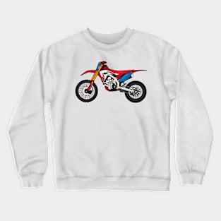 Red dirt bike motorcycle Crewneck Sweatshirt